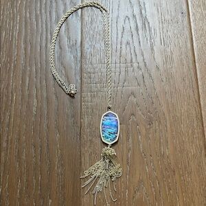Kendra Scott Gold and abalone shell necklace